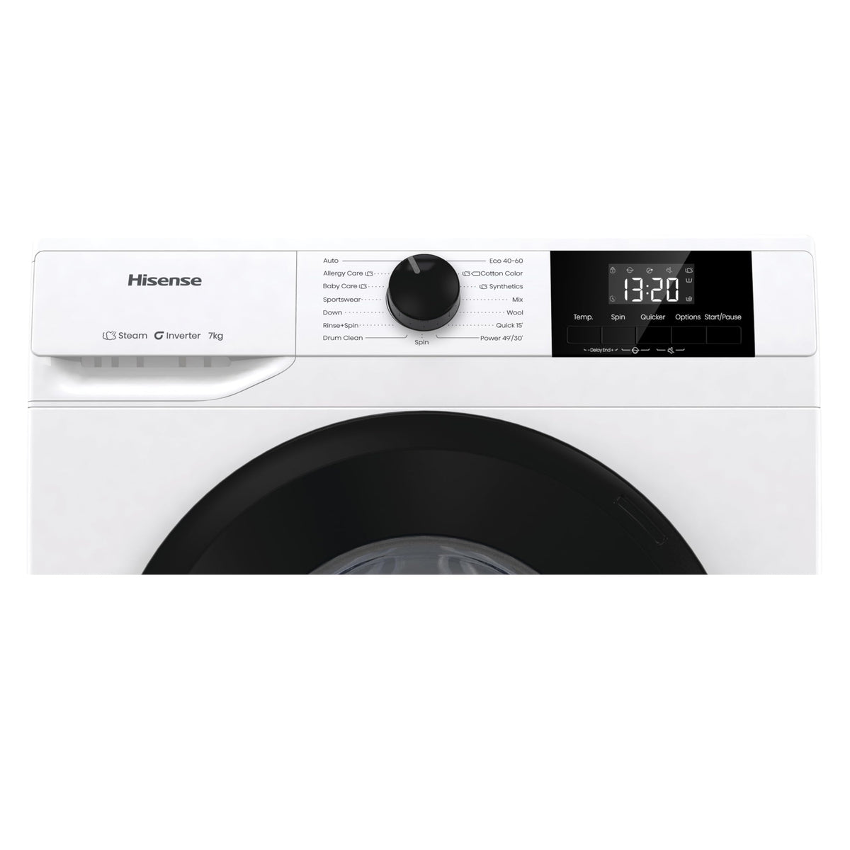 Hisense WF1G7021BW Freestanding 7 KG-Front Load Durable Inverter Washing Machine, Steam Wash-Quick Wash-15