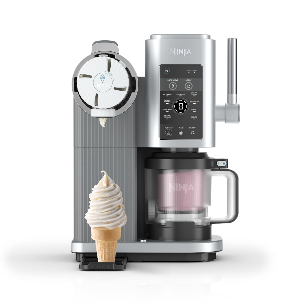 Ninja CREAMi Scoop and Swirl Soft Serve and Ice Cream Maker with 2x Tubs, 13 Functions, Makes Ice Cream, Soft Serve