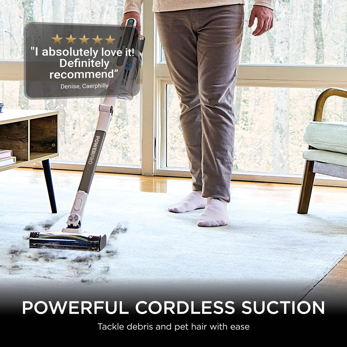 Shark PowerPro Pet Cordless Stick Vacuum Cleaner, Lightweight, Floor Detect Technology, Anti-Hair Wrap Technology