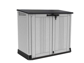 Keter Store It Out Nova Outdoor Garden Furniture Storage Shed Light Grey with Dark Grey Lid | Fade Free | All Weather Resistant