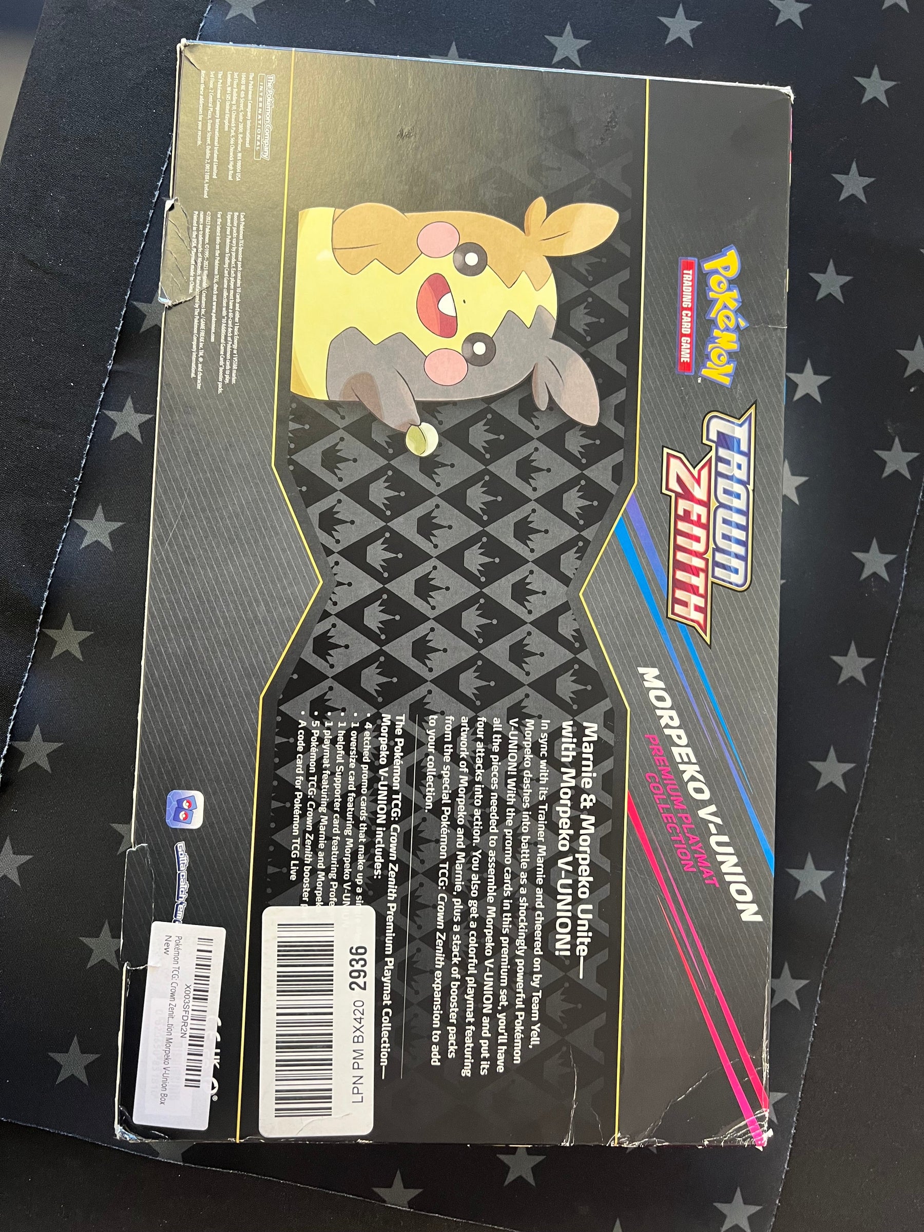 Pokemon Crown Zenith Morpeko V-Union Playmat Premium Collection *See Photos*