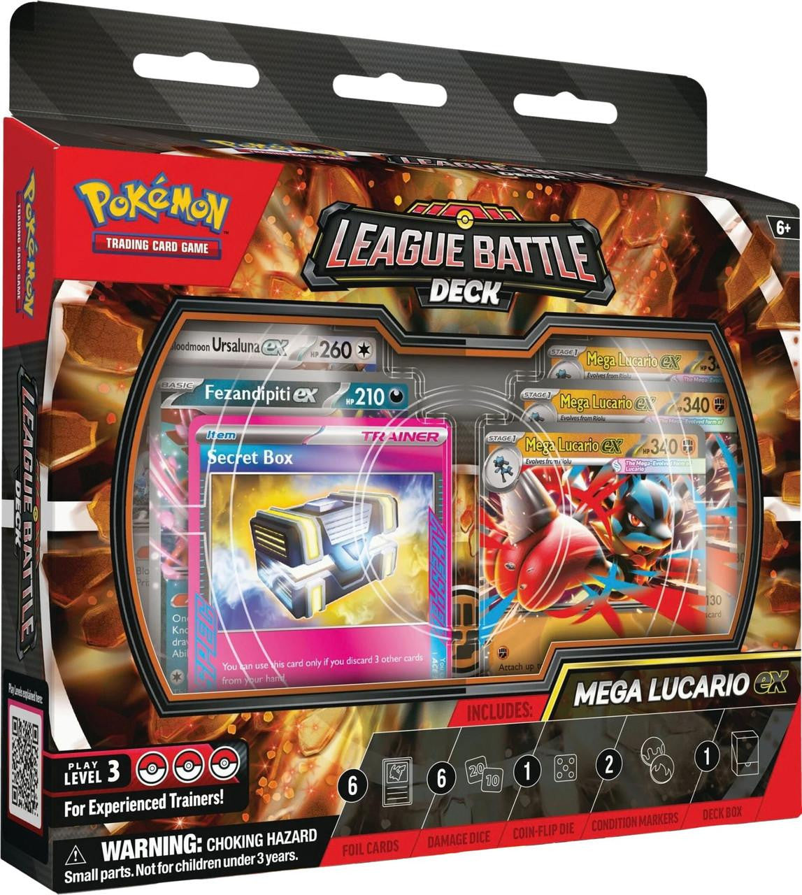 Pokemon Mega Lucario ex League Battle Deck 6 Box Case