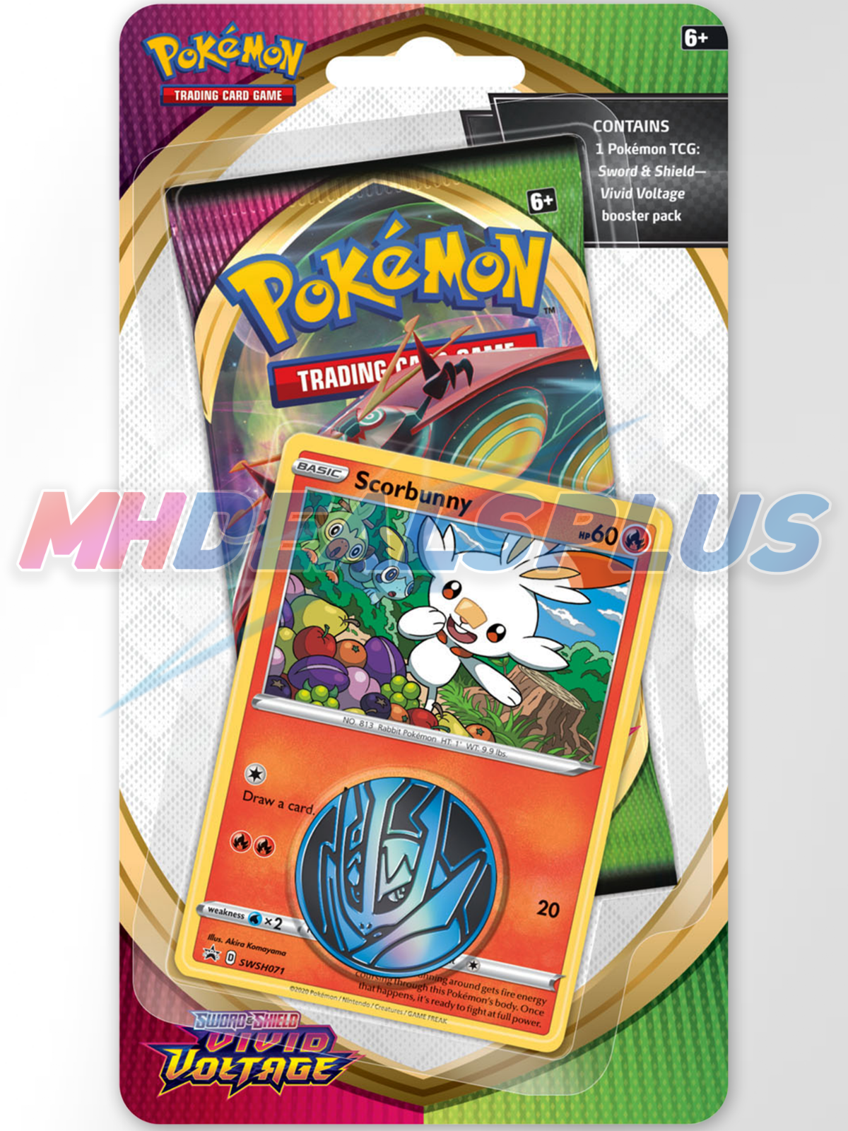 Pokemon TCG Sword & Shield Vivid Voltage Checklane Blister Sealed Case - 16 Blister Packs
